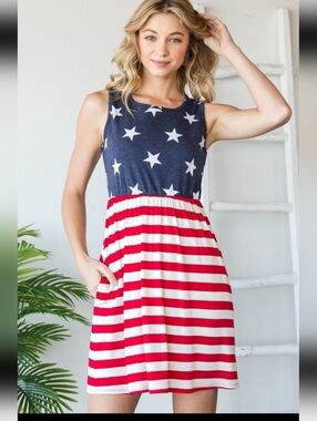 HEIMISH USA Stars and Stripes Dress - Red, White, Blue